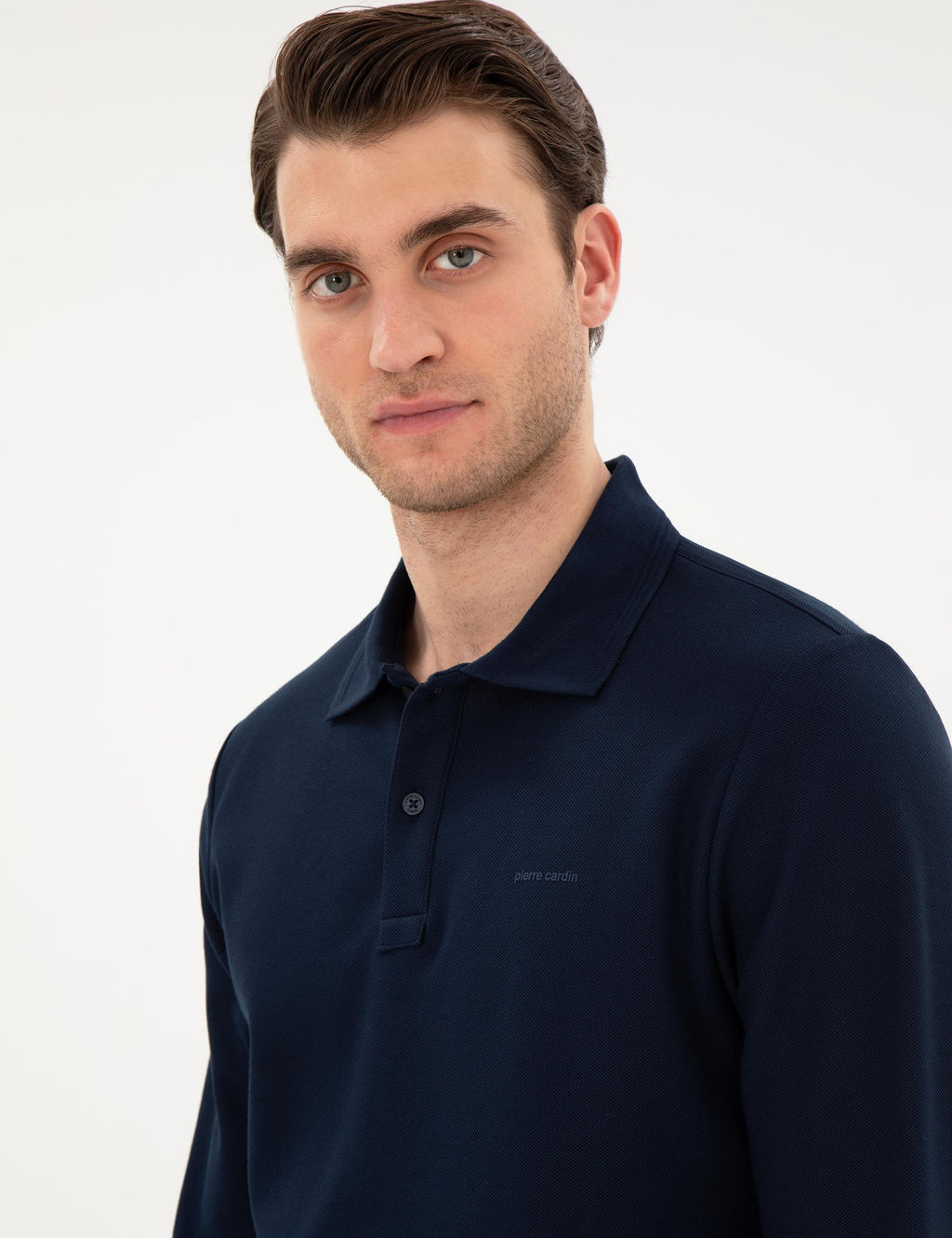 Lacivert Slim Fit K_vr_lmaz Yaka Sweatshirt