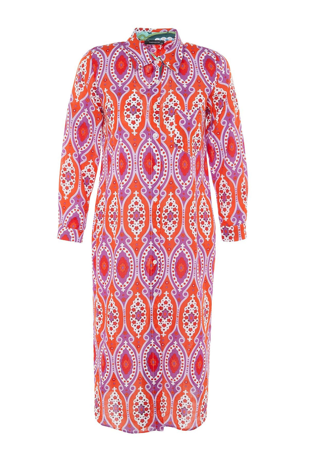 Etnik Desenli Midi Dokuma %100 Pamuklu Plaj Kimono&Kaftan TBESS20KM0017 - Trendyolmilla фото 6