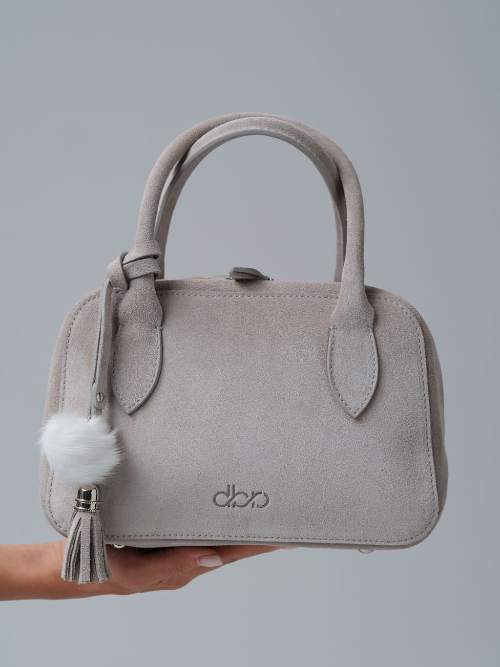 Замшевая сумка Polly DBR 31348 каменный  фото 3