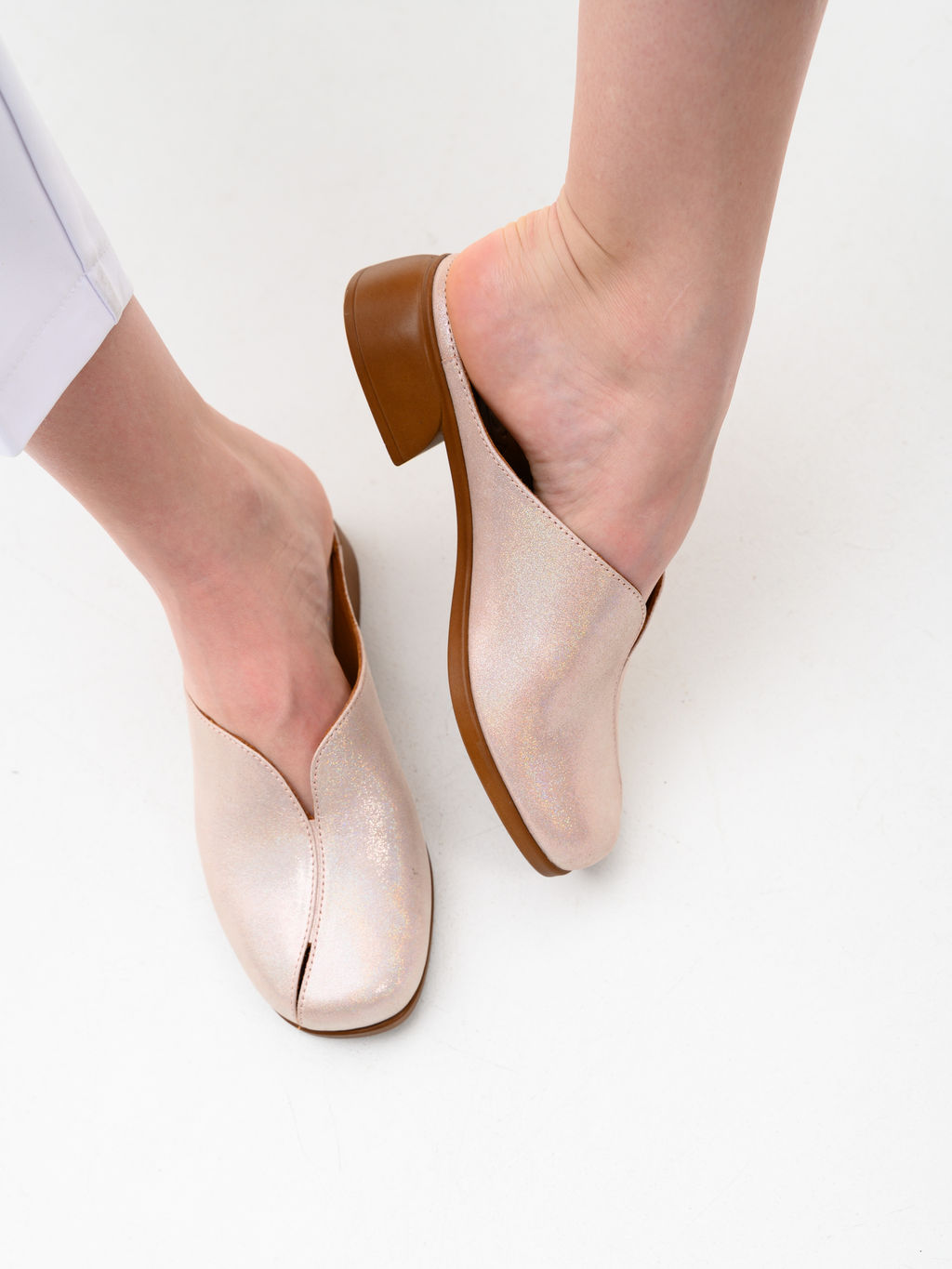 Сабо 3200.25294br.Розовый ибица+коричневый