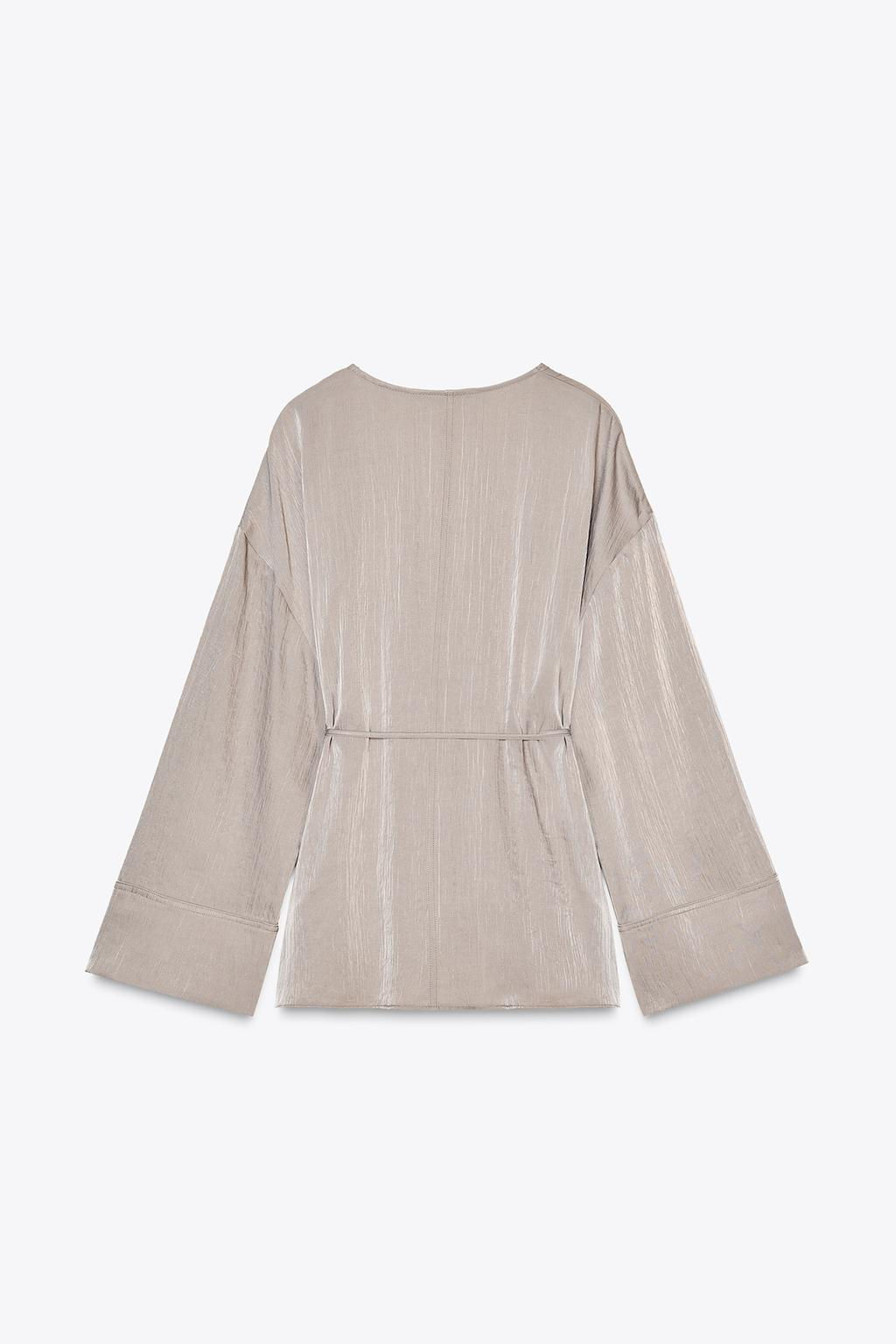 TEXTURED KIMONO JACKET - Zara фото 3