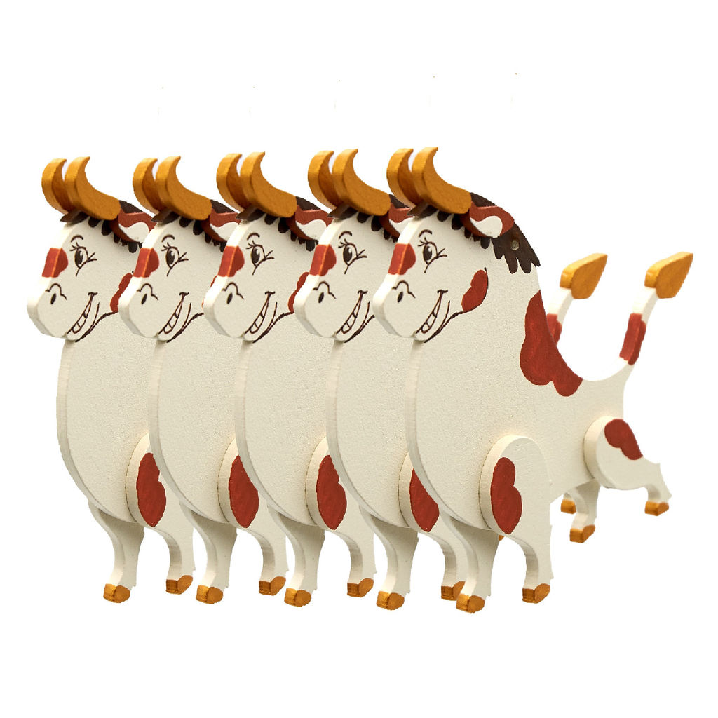 Символ Года 2021 Набор новогодних бычков. 5 штук - Idh фото 2