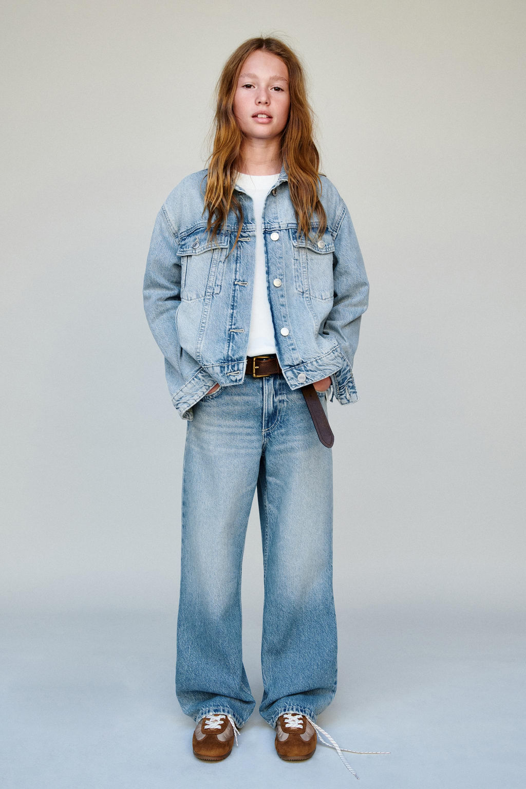 FADED WIDE-LEG JEANS - Zara фото 5