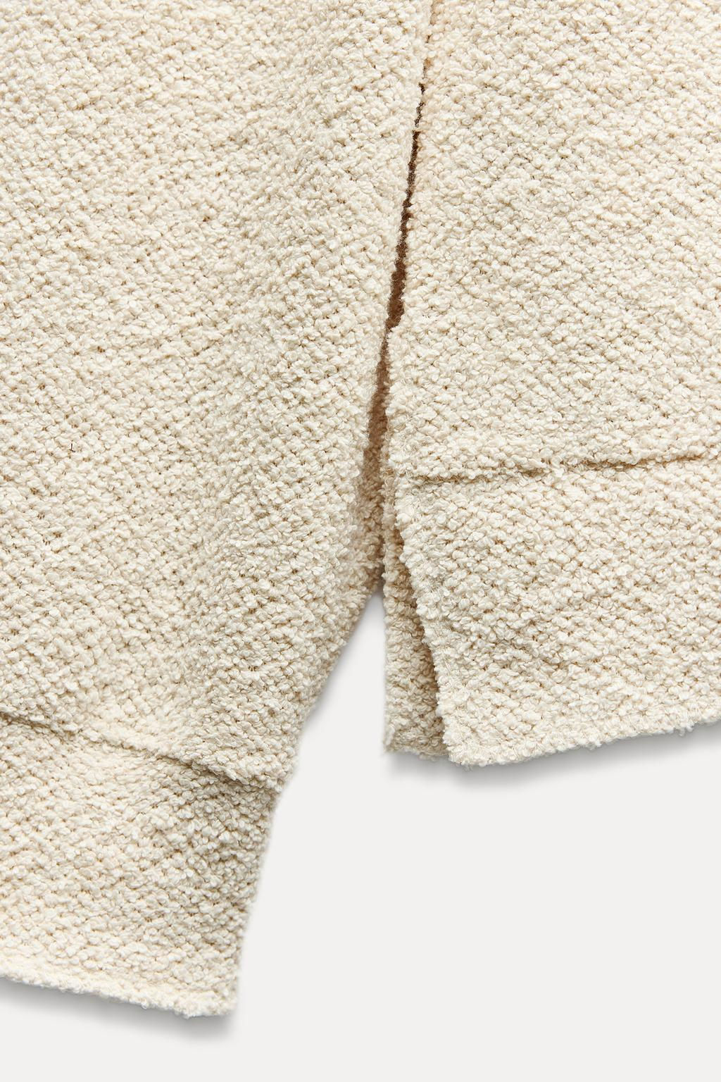 LONG SLEEVE BOUCLE SWEATER - Zara фото 7