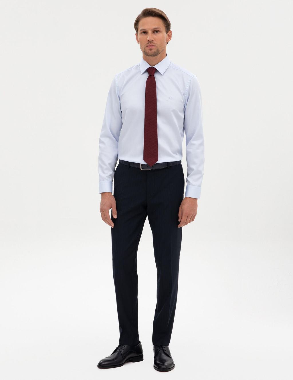 A__k Mavi Slim Fit Uzun Kollu Basic G_mlek - Pierre cardin фото 4