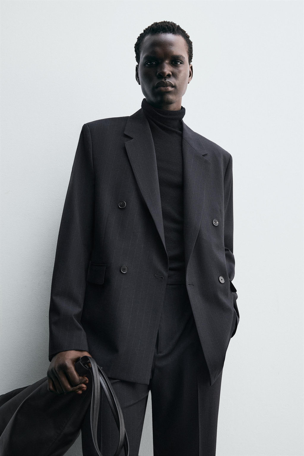 DOUBLE-BREASTED PINSTRIPE SUIT BLAZER - Zara фото 5