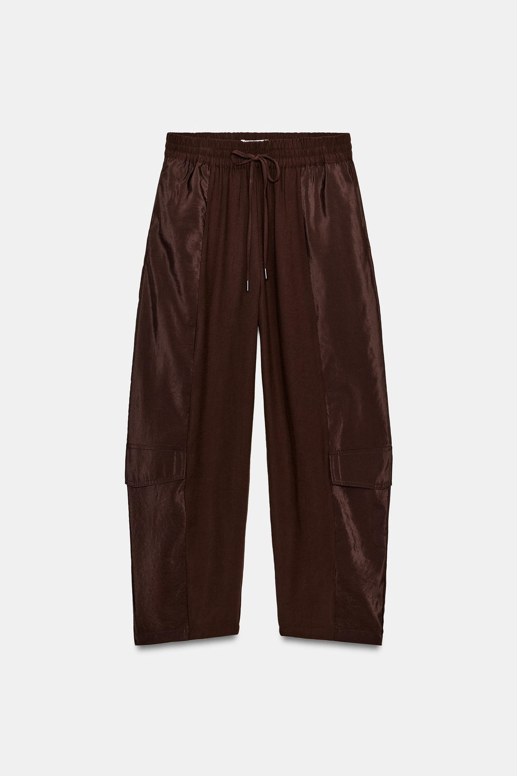 PANTAL?N BARREL COMBINADO / Marr?n