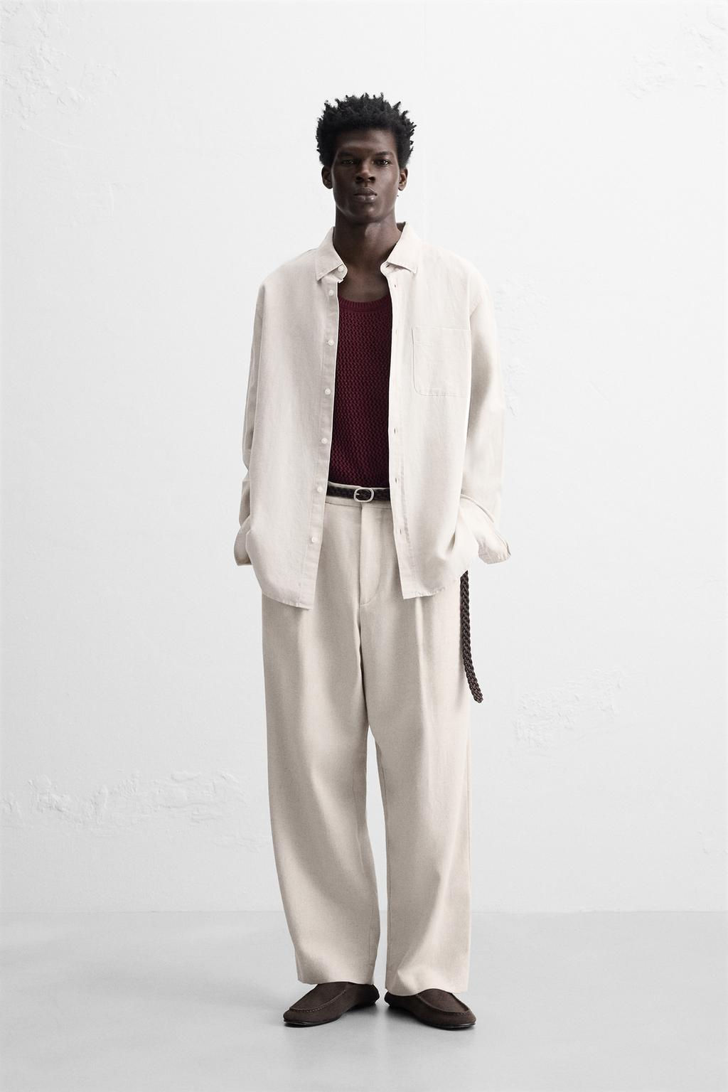 COTTON - LINEN SHIRT - Zara фото 20