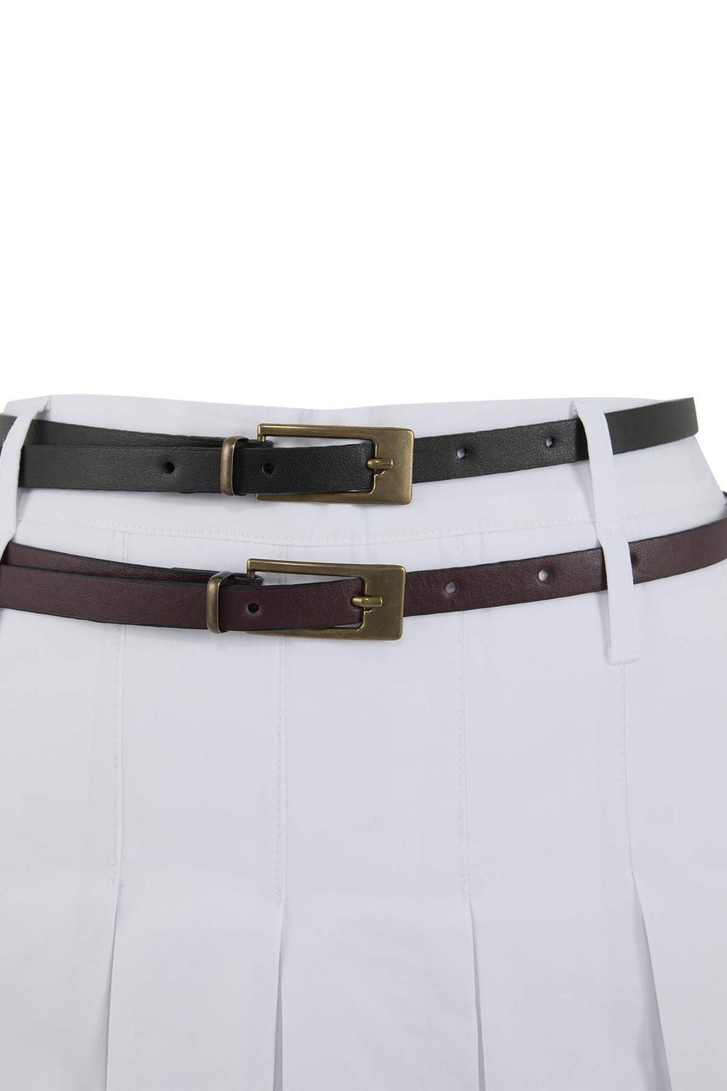 Beyaz %100 Pamuk Astarl? Kemerli Piliseli Midi Etek TWOSS26ET00077 - Trendyolmilla фото 2