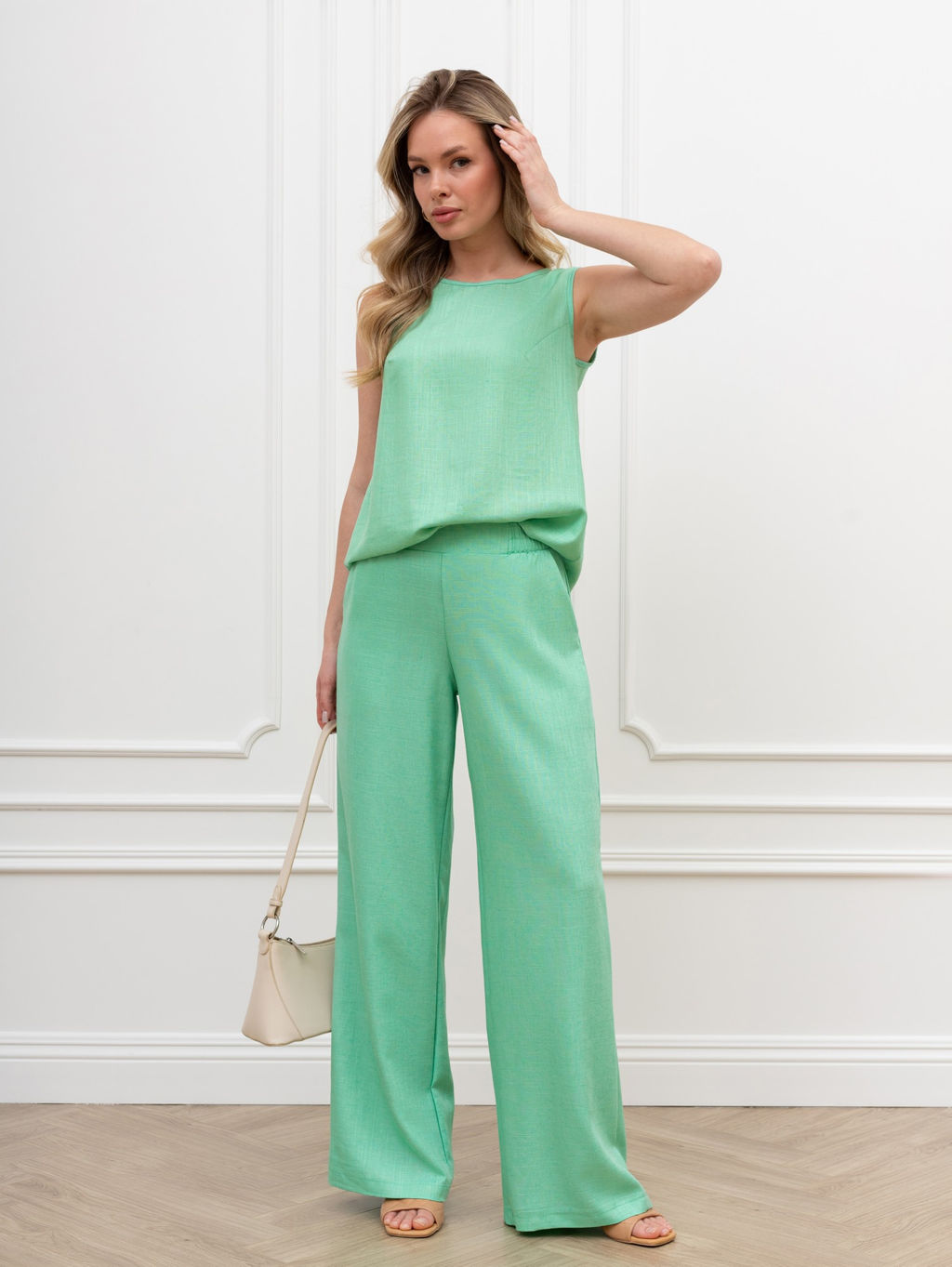 Блузка (топ) Сибелла-5 из вискозы со льном - Виотекс фото 13