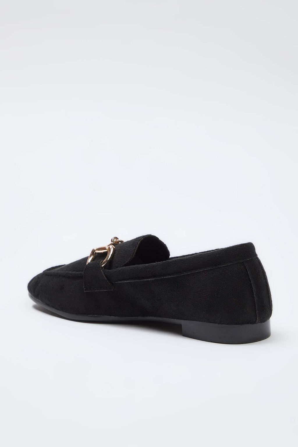 Siyah Suet Aksesuar Detayl? Kad?n Loafer Ayakkab? TAKSS25LA00000