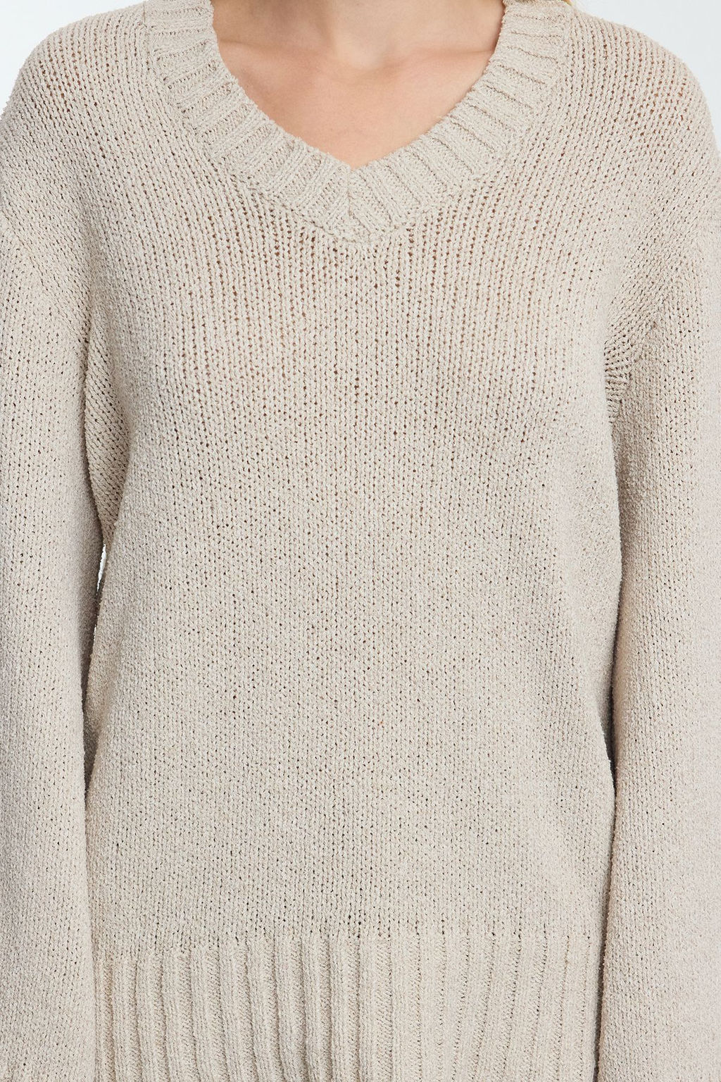 Tas More Sustainable Genis Kal?p Basic Triko Kazak TWOAW25KZ00304 - Trendyolmilla фото 4