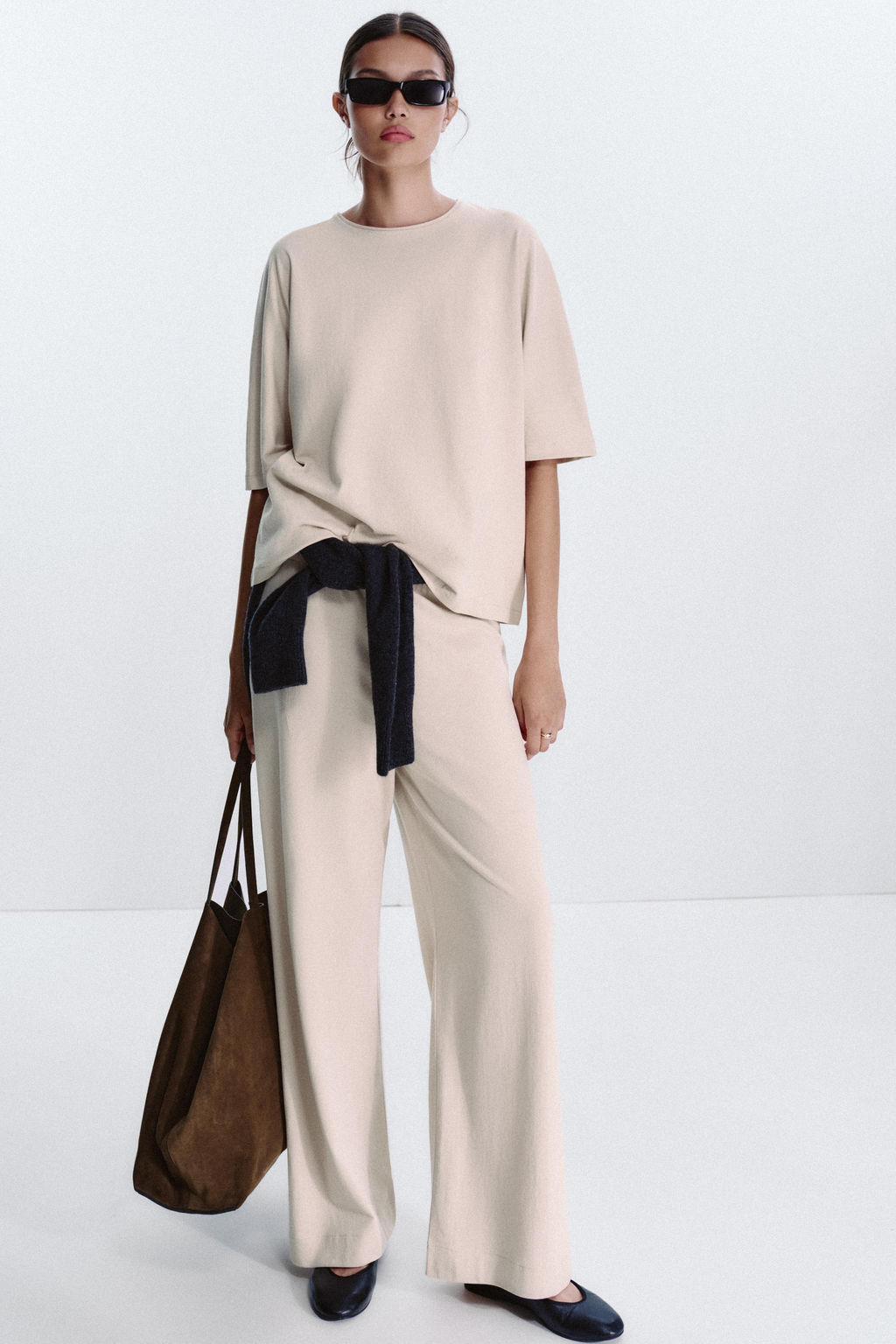 OVERSIZED TEXTURED T-SHIRT - Zara фото 7