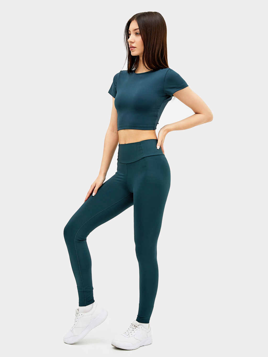 Брюки (легинсы) женские темно-зеленые т.зеленый 342302 - Mark formelle фото 3