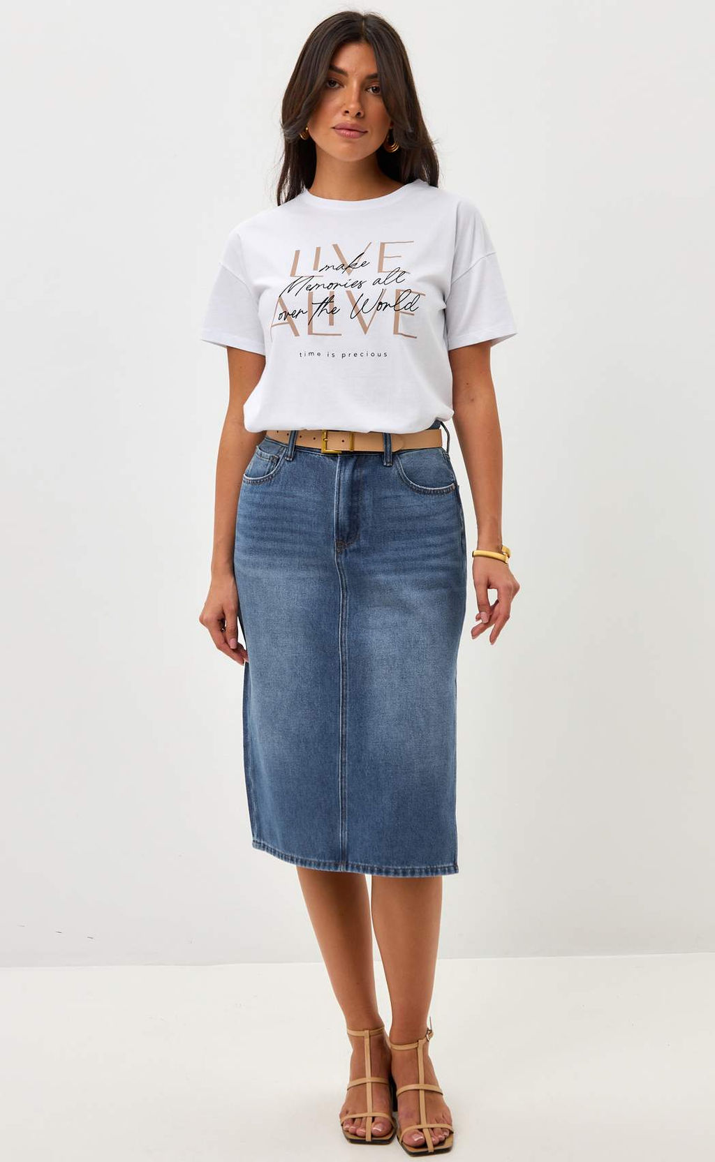 Юбка джинс F512-0203 m.blue - Fine joyce фото 6