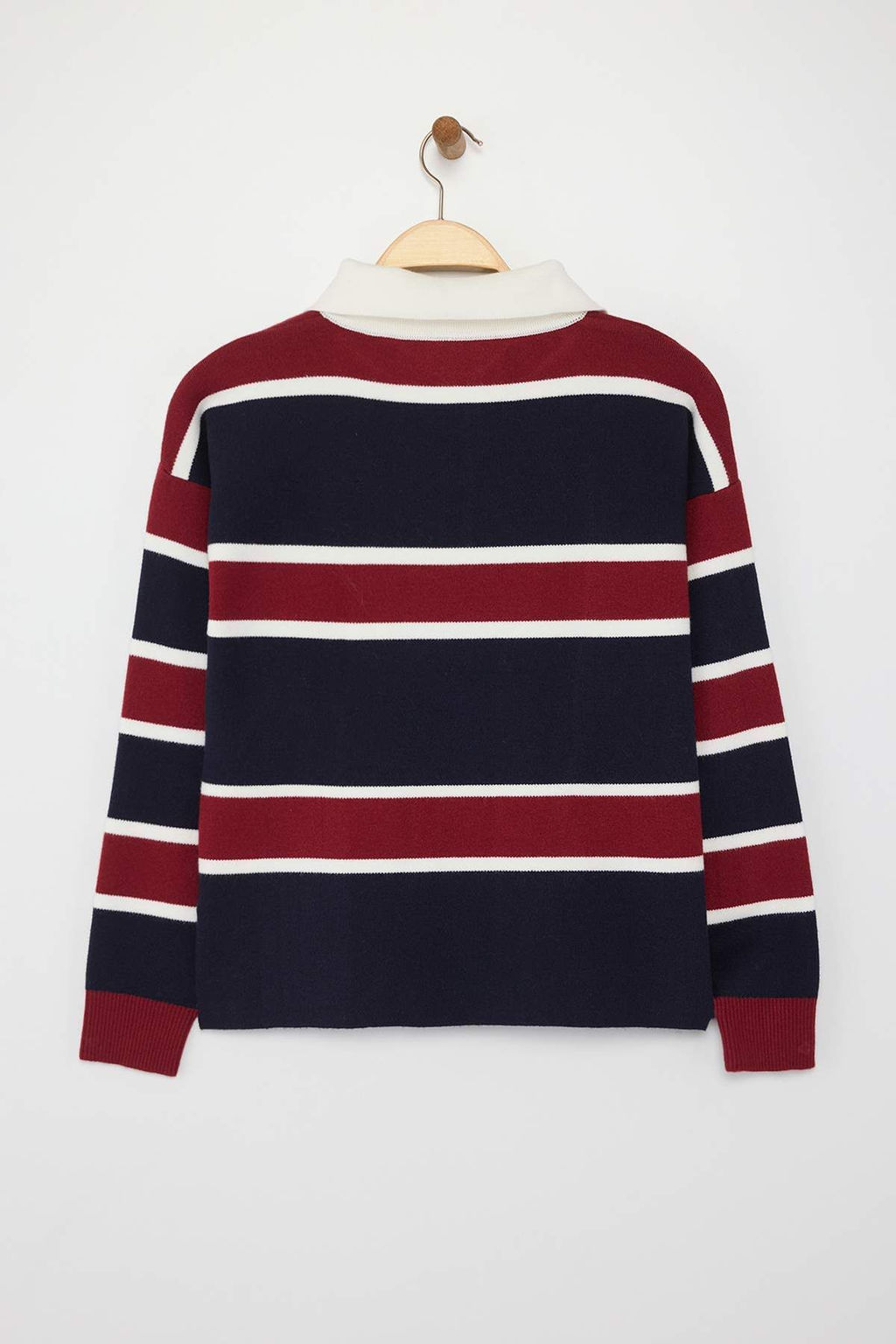 Wardrobe Essentials Lacivert Premium/Ozel Iplik Polo Yaka Triko Kazak | TWOAW26KZ00060 - Trendyolmilla фото 6