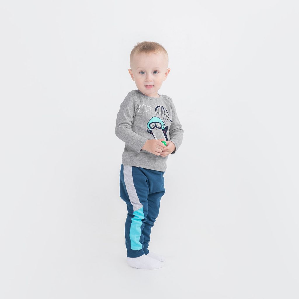 CRB wear/CWNB 62879-11-289 Джемпер для мальчика, светло-серый меланж/Ex.Cherubino  фото 2