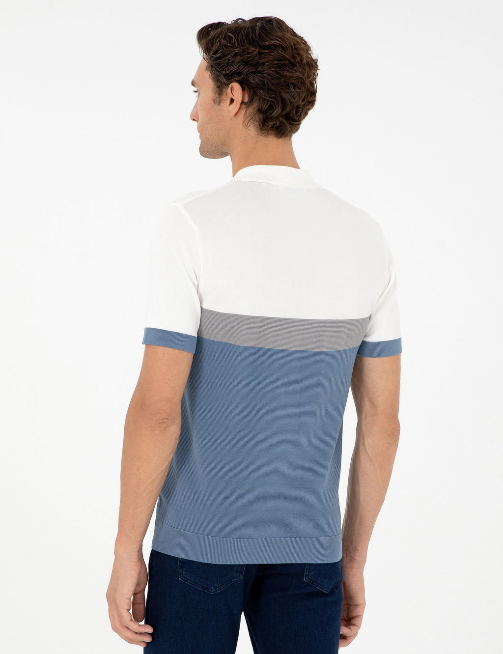 Mavi Slim Fit Polo Yaka Keten Kar___ml_ Triko T-shirt