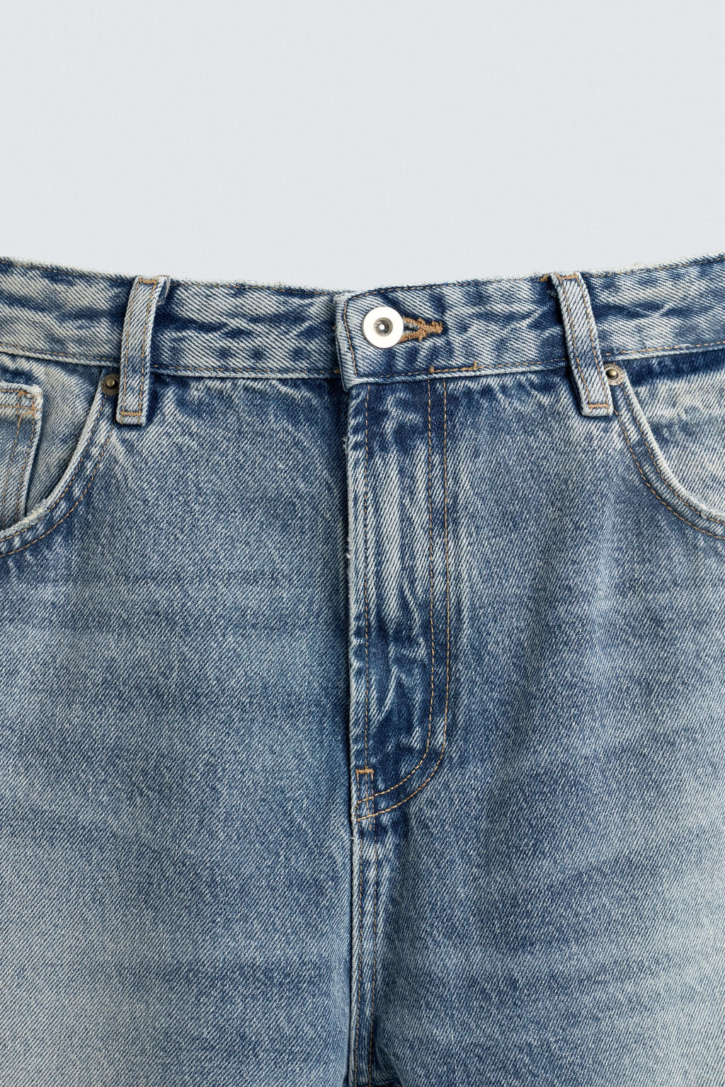 JEANS FLARE FIT ROTOS / Azul medio - Zara фото 9