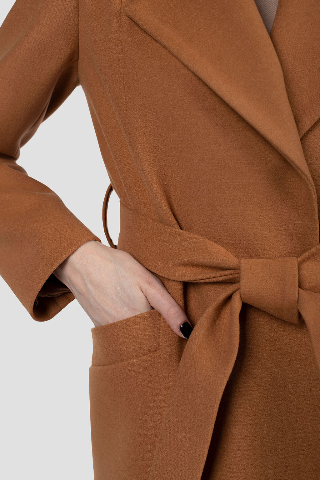 Пальто женское демисезонное (пояс) - El podio фото 9