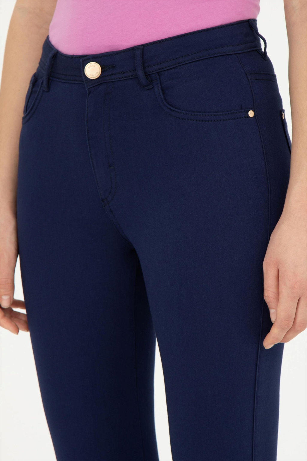 Женские темно-синие брюки из плотной ткани - U.s. polo assn фото 6