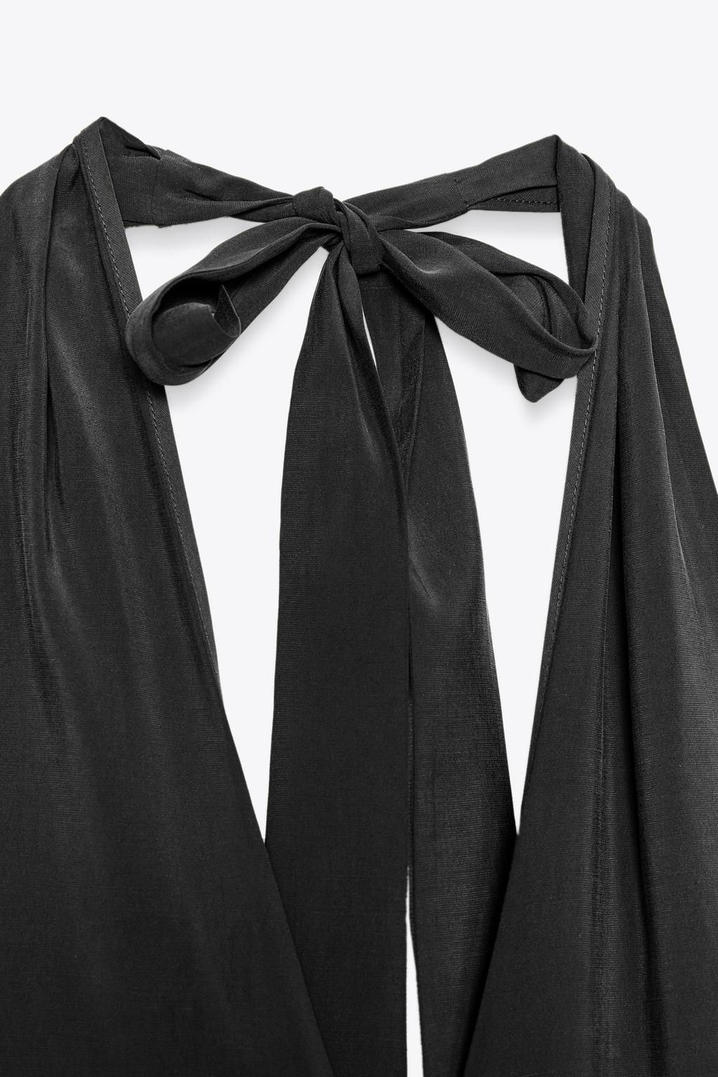HALTER MIDI DRESS WITH TIE - Zara фото 9