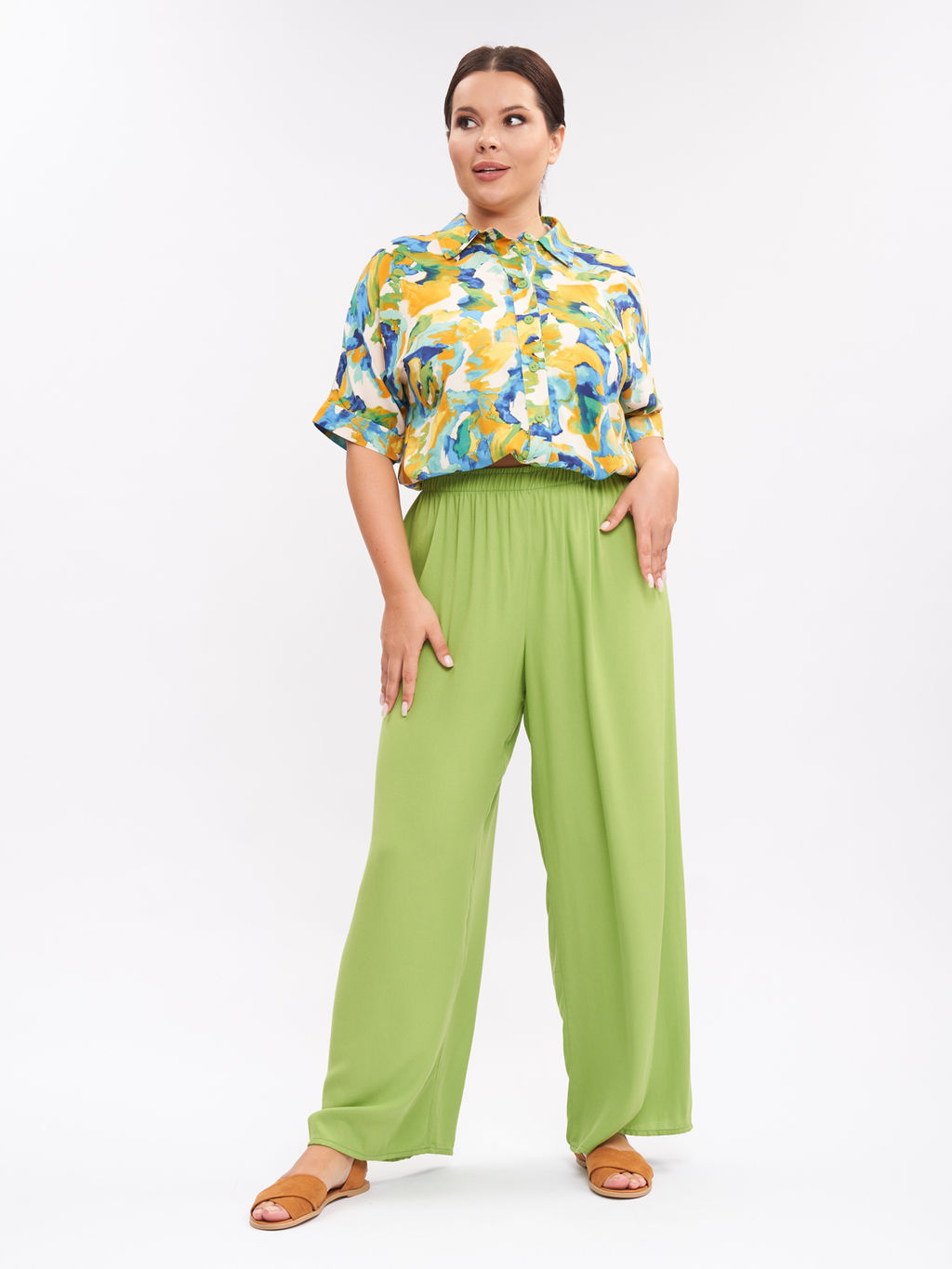Брюки из вискозы BB70148GRN44 - Артесса фото 7