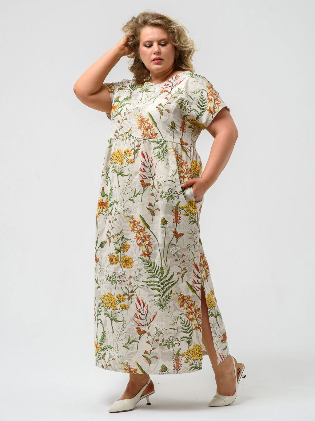 Платье Хлопок 70% Лён 30% Кострома 2 - Оптима фото 65