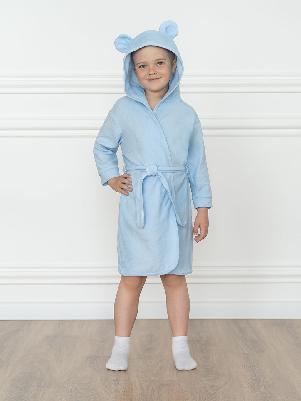 Халат детский светло-голубой 908 (86, 52)