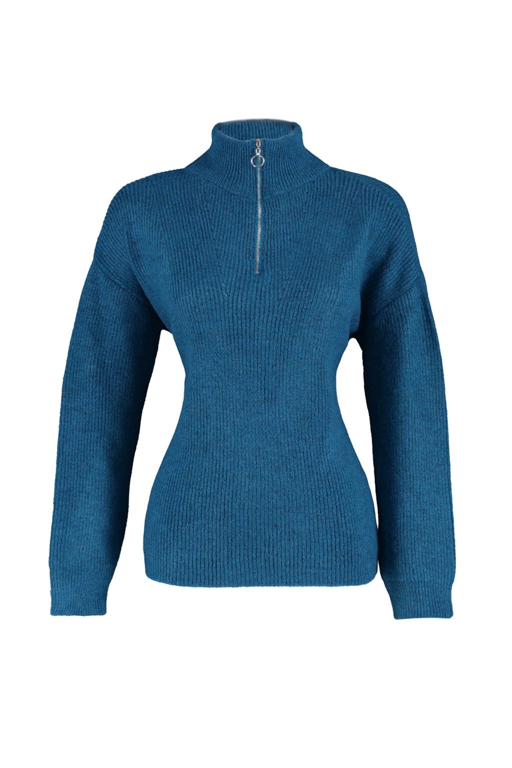 Antrasit Couple Yumusak Dokulu Fermuarl? Triko Kazak TWOAW20XS0009 - Trendyolmilla фото 21