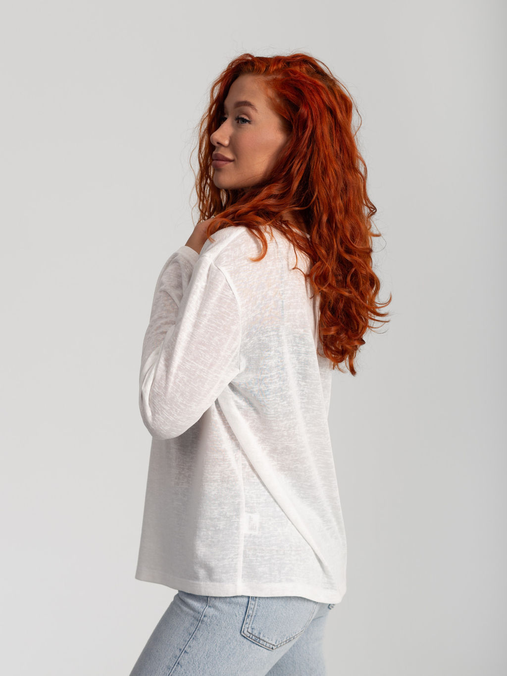 Лонгслив женский дэворэ МАЛИБУ БЕЛЫЙ - Domtrik фото 4