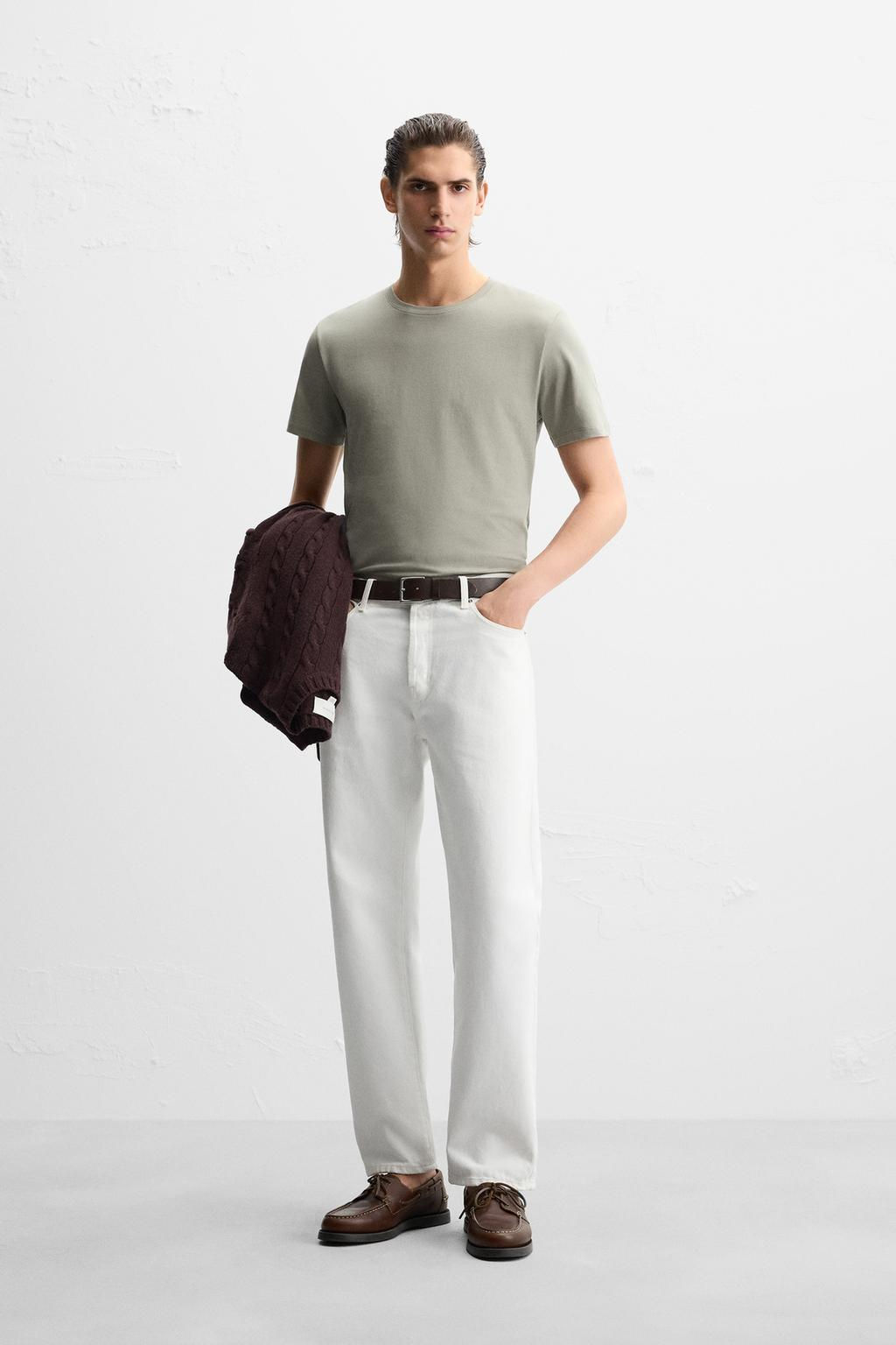 BASIC SLIM FIT T-SHIRT - Zara фото 26