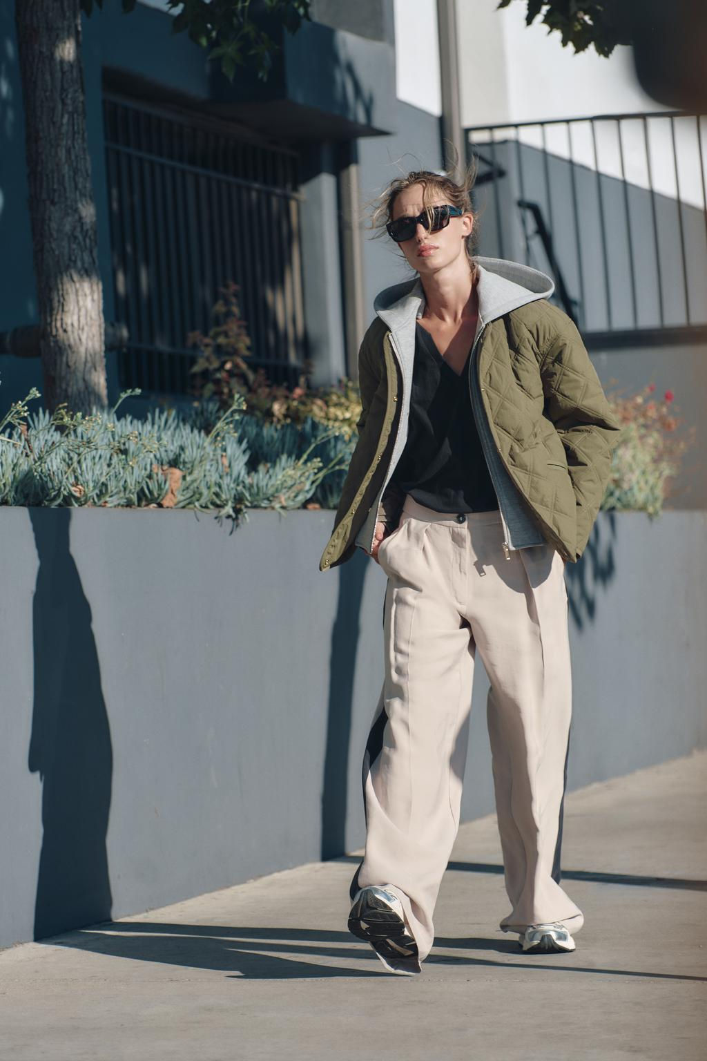 WATER-REPELLENT QUILTED HOODED JACKET - Zara фото 2