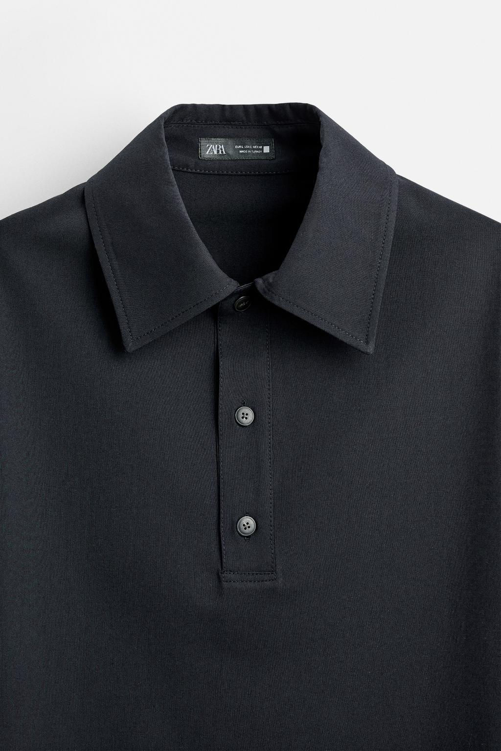 WOOL BLEND POLO SHIRT - Zara фото 8