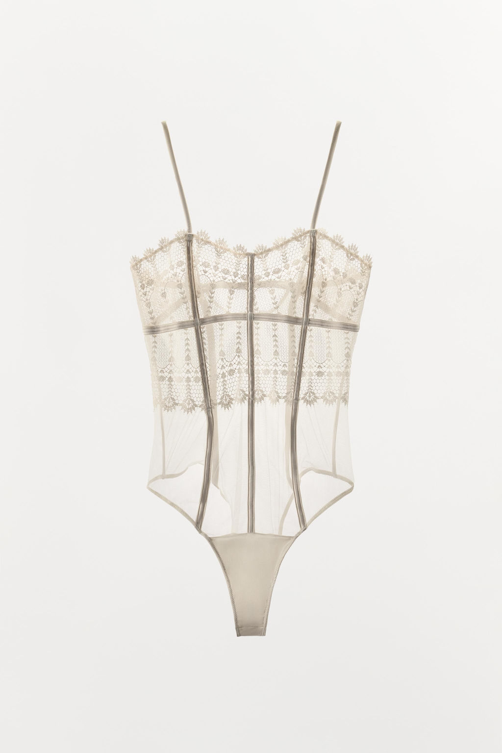 STRAPPY GUIPURE BODYSUIT - Zara фото 4