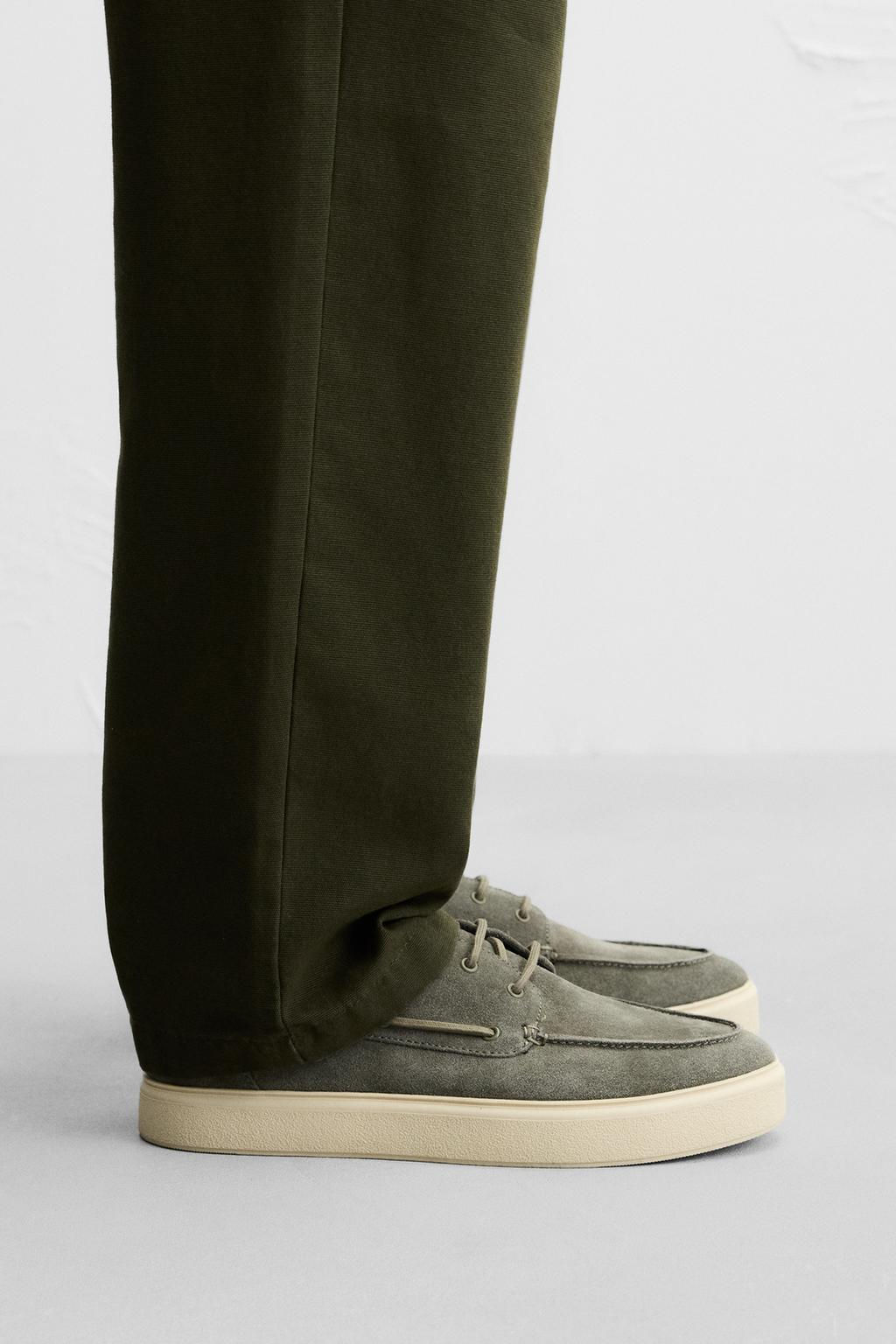 CASUAL LEATHER DECK SHOES - Zara фото 7