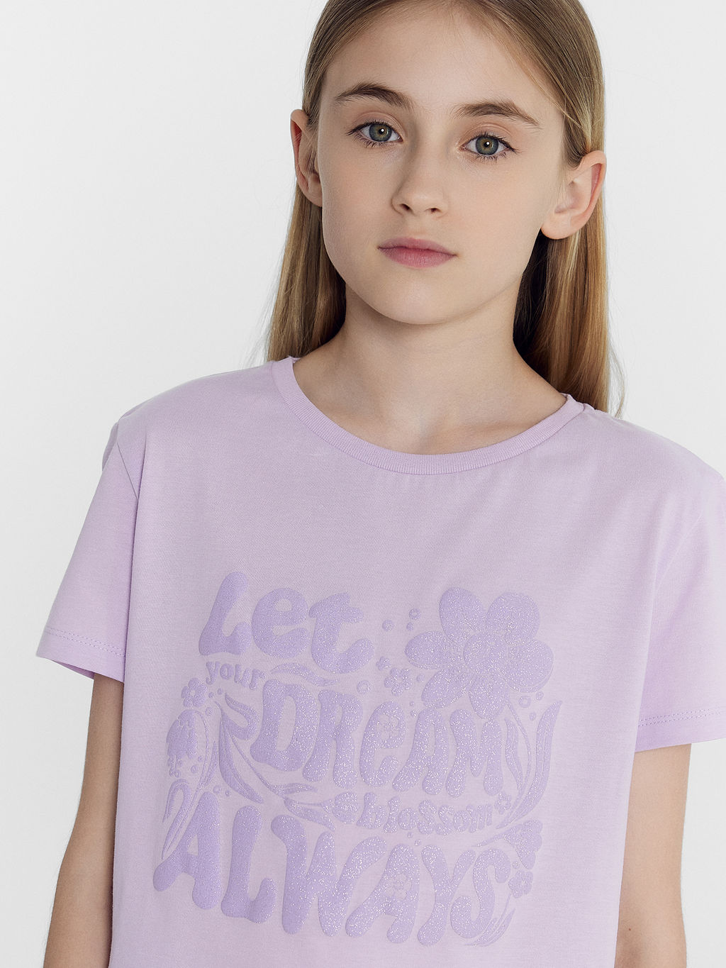 Футболка для девочек фиолетовая с печатью - Mark formelle фото 3