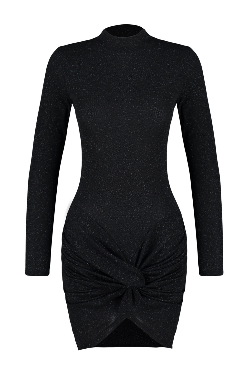 Trendyolmilla Siyah Vucuda Oturan Par?lt?l? Simli Orme K?sa S?k Abiye Elbise TPRAW24EL00006  фото 7