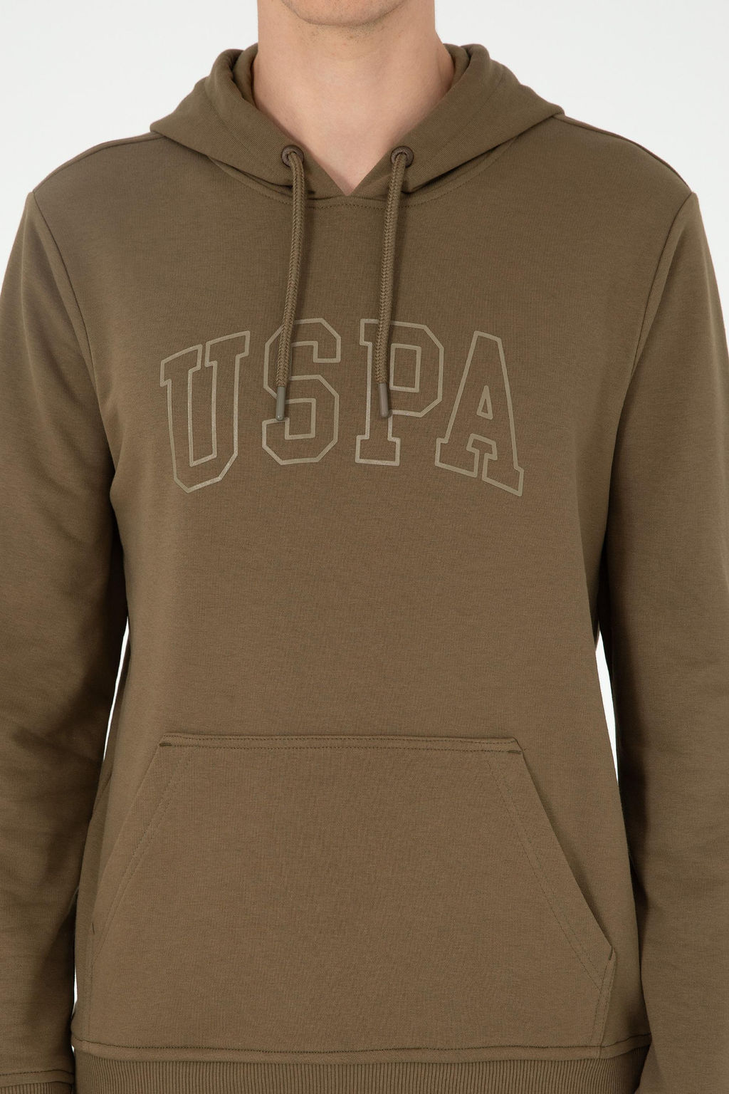 Мужской базовый свитшот цвета хаки Неожиданная скидка в корзине - U.s. polo assn фото 6