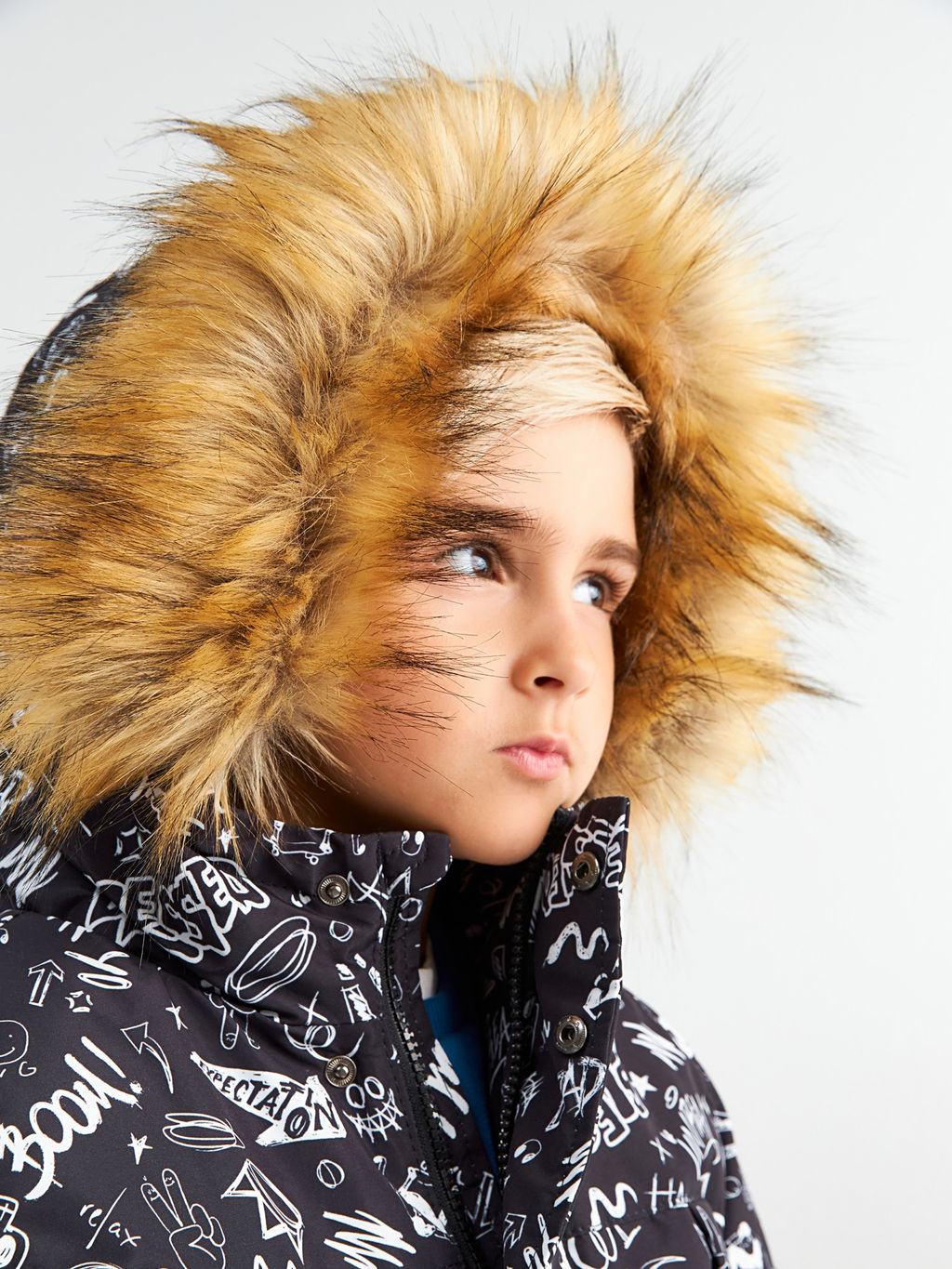 ACOOLA / Куртка детская для мальчиков Japa черный принт  фото 3