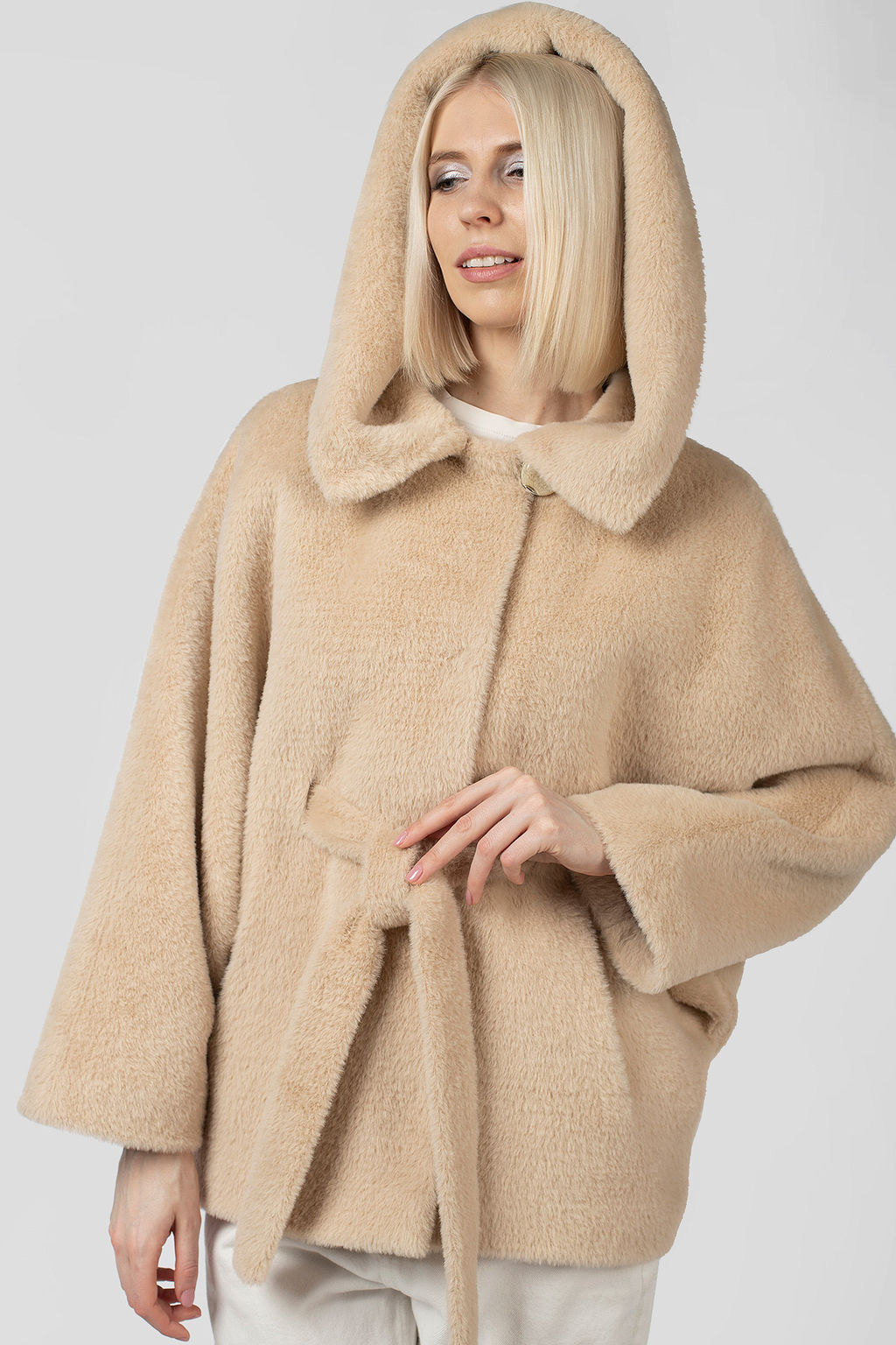 Пальто женское демисезонное (пояс) - El podio фото 10