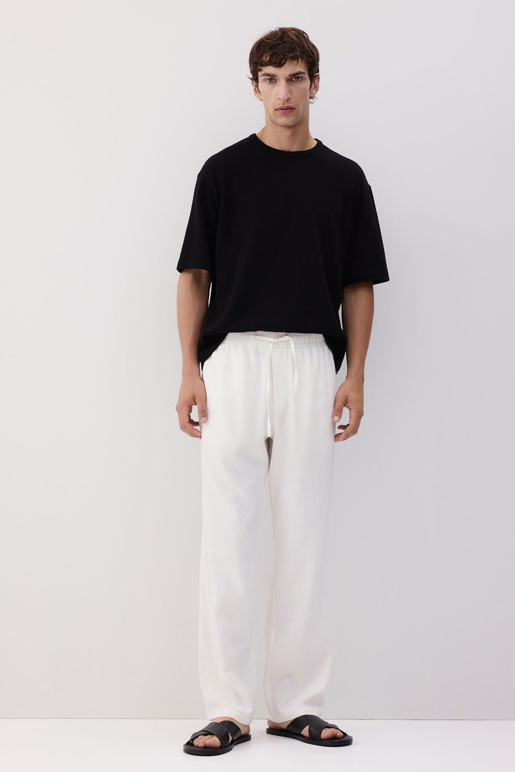 Pantal?n en mezcla de lino Relaxed Fit - H&m фото 4