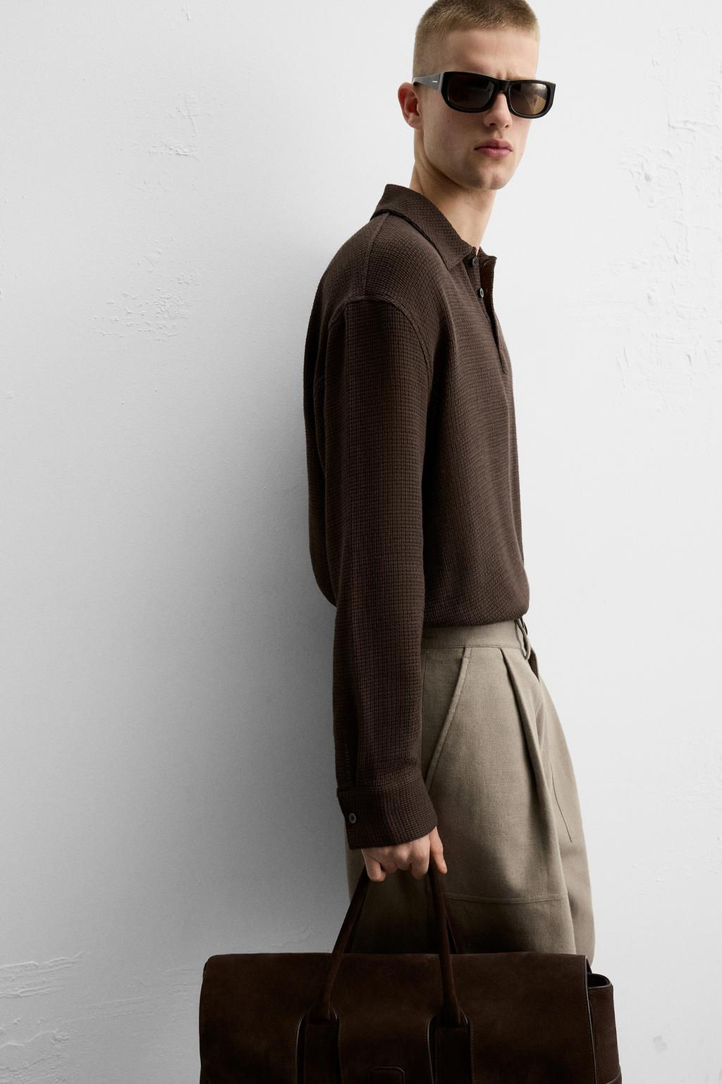 TEXTURED POLO SHIRT - Zara фото 6