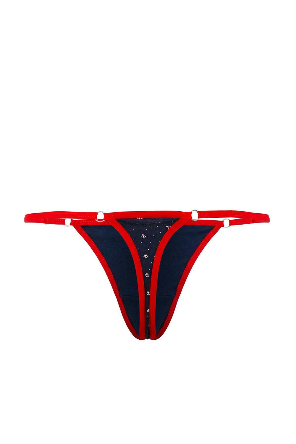 Lacivert-Cok Renkli 5li Suprem Tanga Cizgili Tanga Kulot THMSS25KU00047