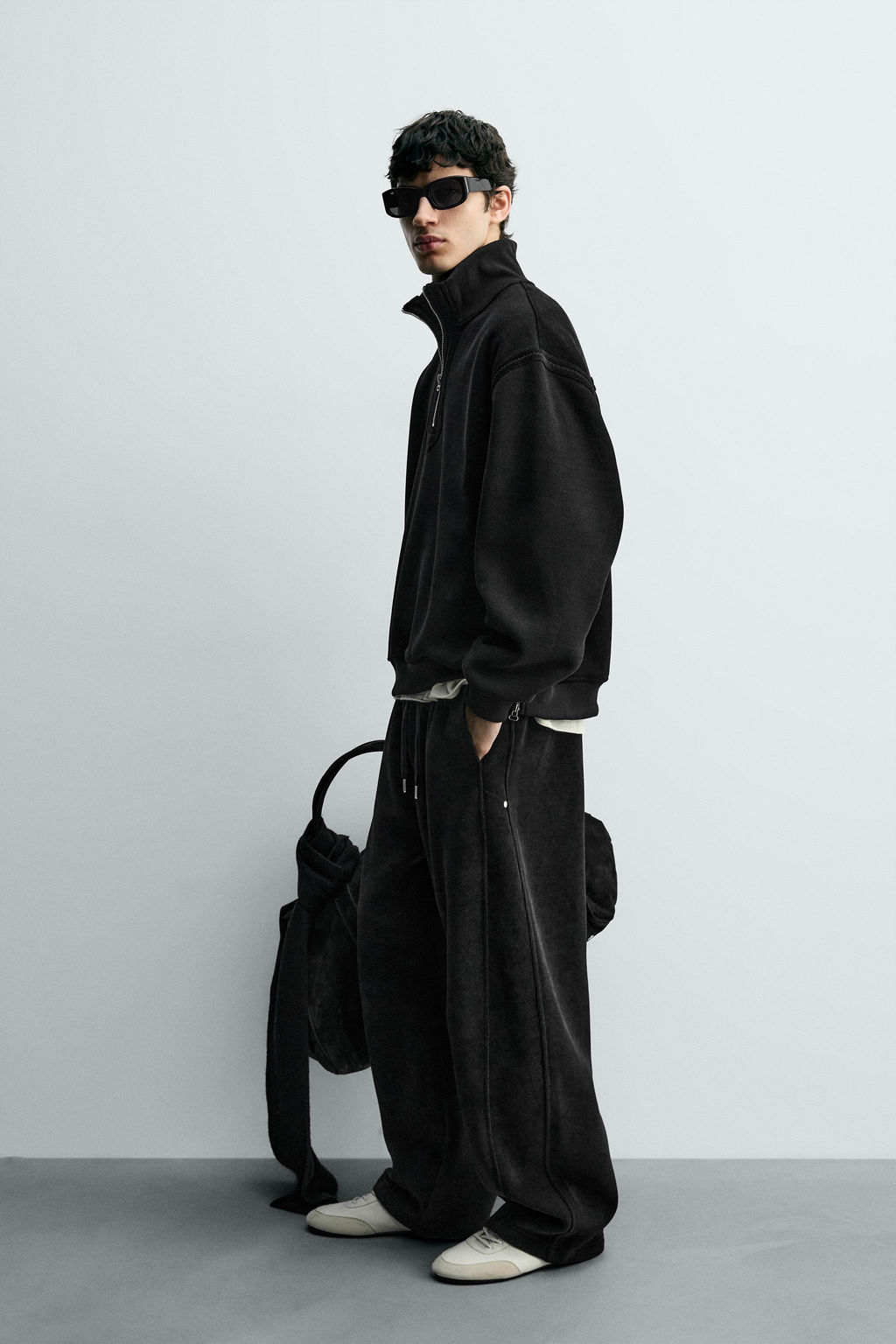 CORDUROY QUARTER-ZIP SWEATSHIRT - Zara фото 4