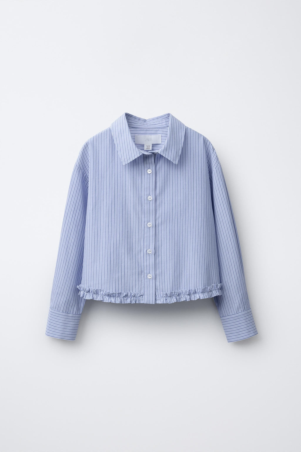 STRIPED SHIRT WITH RUFFLES