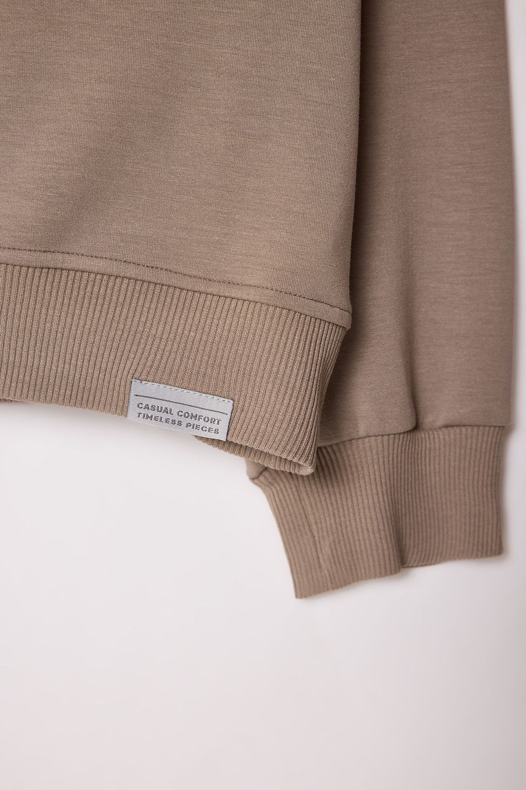 Vizon More Sustainable Oversize/Genis Kesim Yaz? Nak?sl? Sardonsuz Sweatshirt TMNAW25SW00209
