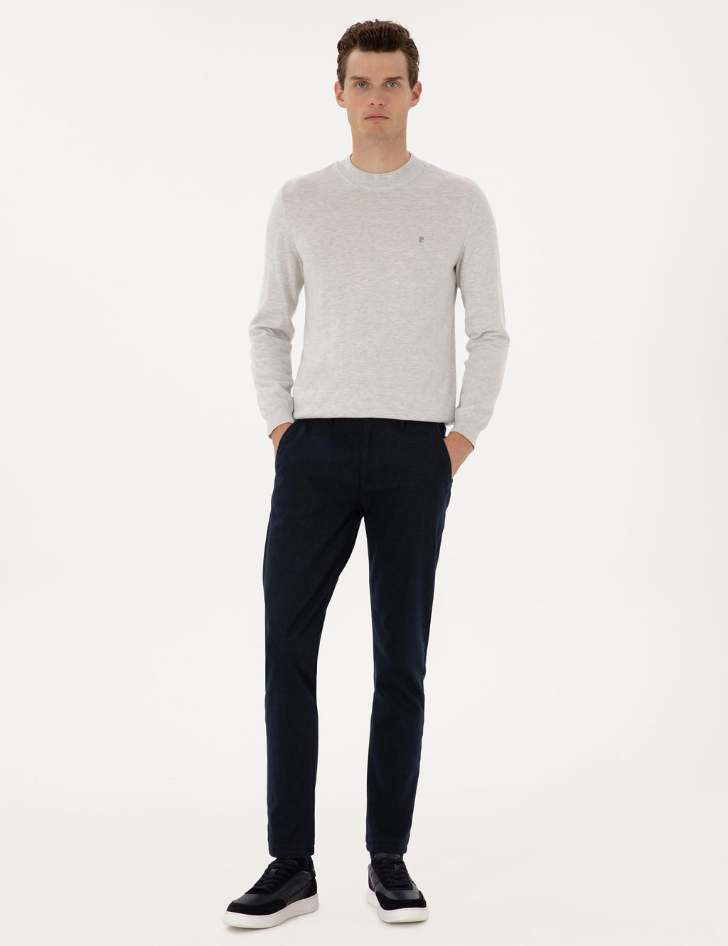 Lacivert Slim Fit Kanvas Pantolon - Pierre cardin фото 3