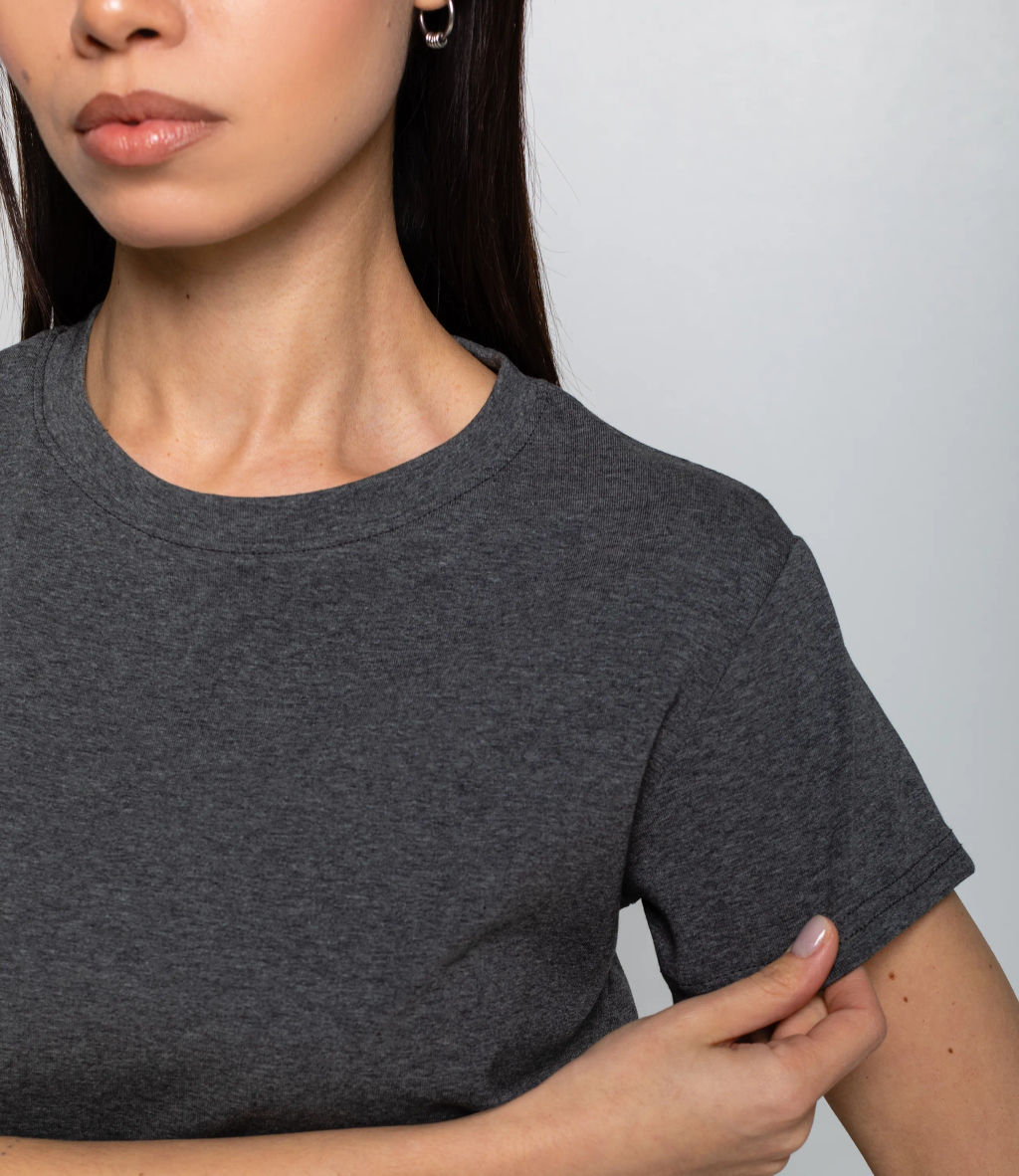 Футболка #КТ250361, тёмно-серый меланж - Dommod фото 5