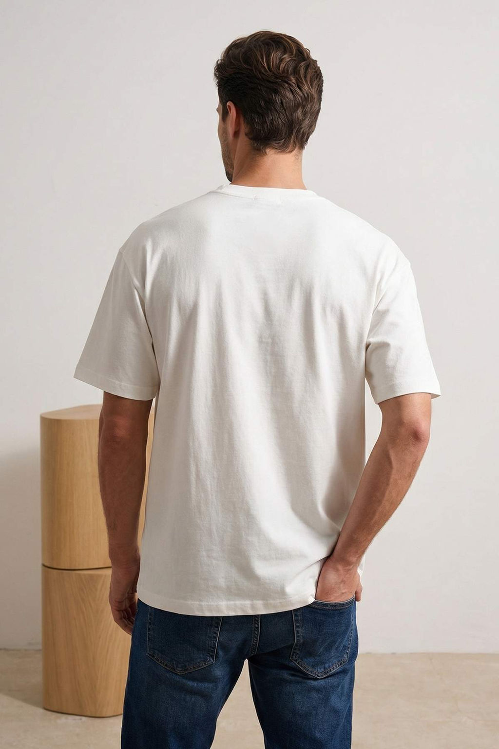 Ekru Istakoz Nak?sl? Oversize/Genis Kesim %100 Pamuk T-Shirt TMNSS26TS00025 - Trendyolmilla фото 3